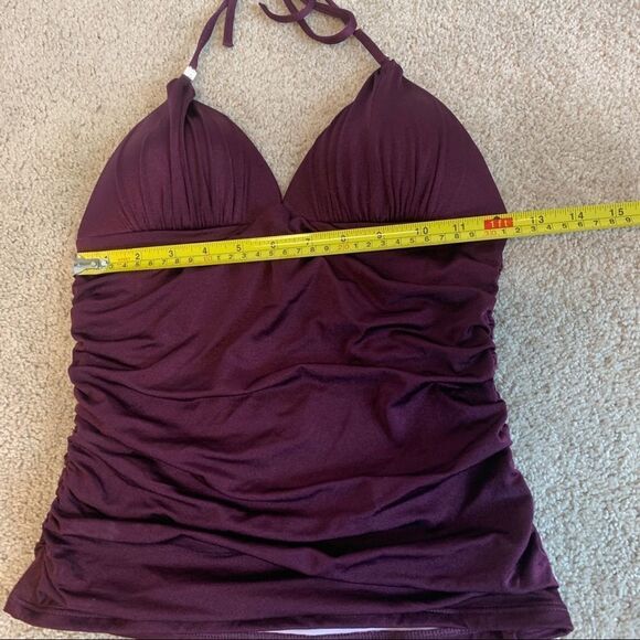 VICTORIA’S Secret Forever Tankini Eggplant Maroon Burgundy Plum Purple Sz S - Picture 8 of 10